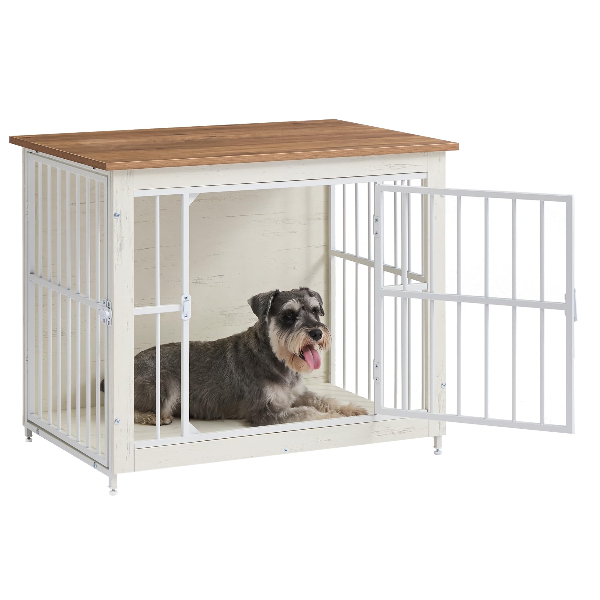 Feandrea Hundebox 82x55x64 cm mit 2 Türen – Designmöbel & Hundekäfig für bis 60 kg