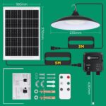 Aigostar Solar-Hängeleuchte 8m Kabel mit Fernbedienung – 6000 mAh IP65 Gartenleuchte – Bild 7