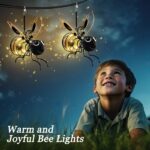 AKOFIC 2er-Pack Bienen-Solarleuchten – Hängende Gartendeko mit LED & Clip für Außen – Bild 6