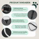 Kuoser Hundewintermantel mit Fleecefutter – Reflektierende Wärmejacke für kleine bis grosse Hunde – Bild 3