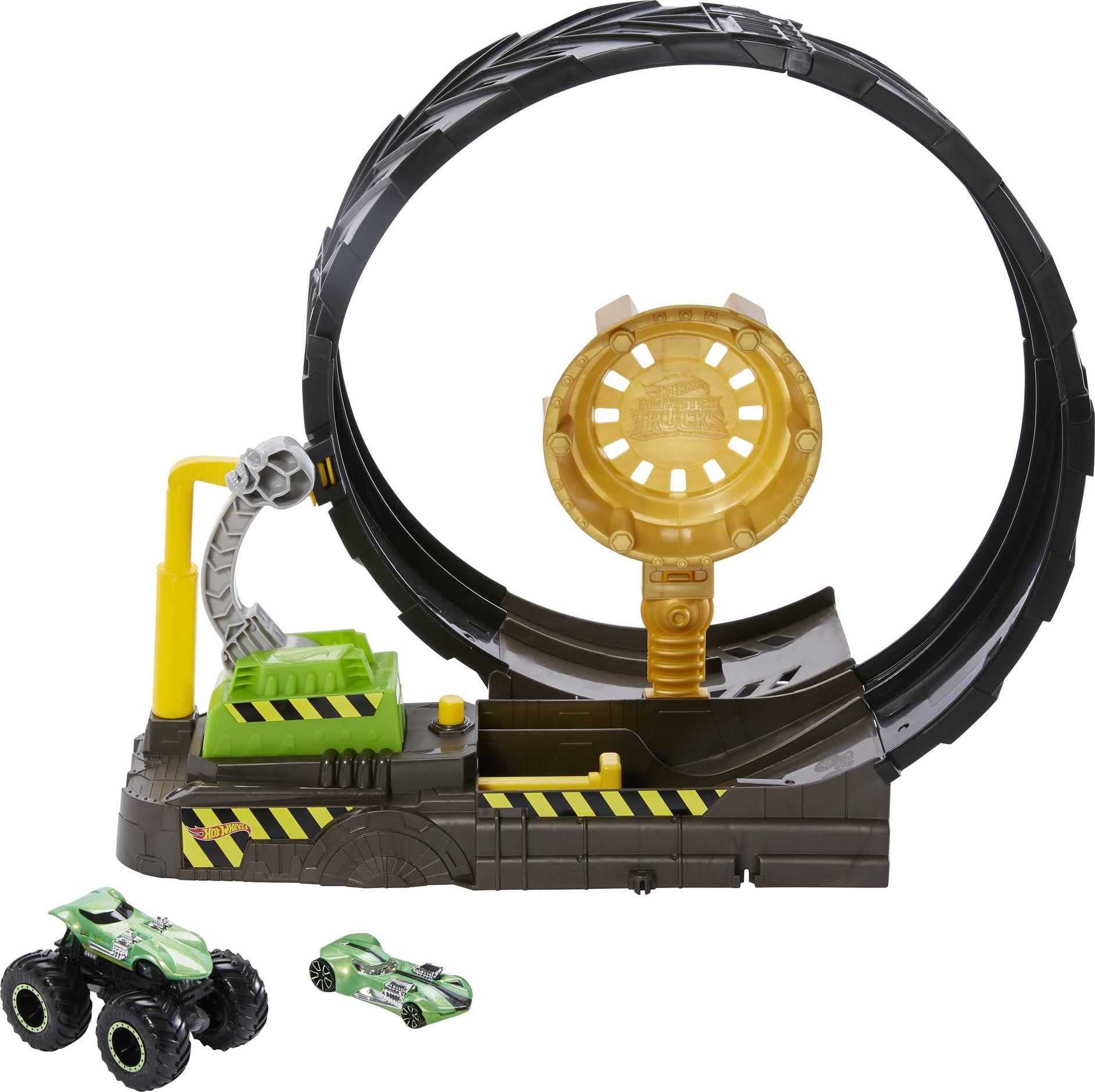 Hot Wheels Monster Trucks Looping-Challenge Spielset – Autorennbahn für Kinder ab 4 Jahren