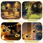 2er-Pack SKIKHN Bienen-Solarleuchten mit LED – Wetterfeste Gartendeko für Balkon & Terrasse – Bild 6