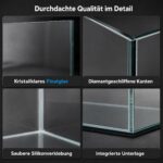 VIALIA Nano Aquarium 25 l – Glasbecken 40x25x25 cm Floatglas für Süss- & Salzwasser – Bild 3