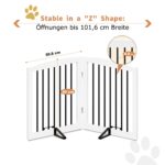 HOLTICO Hundeabsperrgitter Holz – Faltbares Schutzgitter für Türen & Treppen – Bild 4