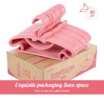 Homewit 40er Set Kinderkleiderbügel 29,5 cm Rosa mit Schmetterlingsdesign – Rutschfest & Platzsparend – Bild 4