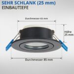 YanFeiYit LED Einbaustrahler 3er Set dimmbar IP44 – 5W Warmweiss 230V für Bad & Aussen – Bild 4