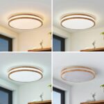 Lindby LED Deckenlampe Ø49,5 cm Holz – Dimmbar mit Fernbedienung & CCT Farbtemperatur – Bild 5