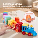 hahaland Bauernhof-Lernzug mit Fingerpuppen & Schlössern – Montessori Spielzeug ab 2 Jahren – Bild 4