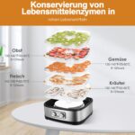 YASHE Dörrautomat GGJ-261A mit 5 Tabletts – 35-70°C Temperaturregelung für gesunde Snacks – Bild 5