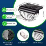 GEARLITE 8er Set Solar-Wandleuchten Muschel – IP65 Gartenbeleuchtung Warmweiß für Aussen – Bild 4