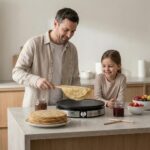 KLAMER Crêpes Maker 30 cm mit Antihaftbeschichtung & Holz-Zubehör – 1400 Watt – Bild 2