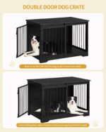 Hzuaneri Hundebox 100 cm mit 2 Schiebetüren – Modernes Möbel für mittlere & grosse Hunde – Bild 7