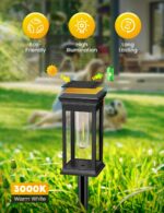 VIIIVA Solar Gartenleuchten 4er Set Warmweiss – IP65 Wasserdicht mit 800mAh für Garten & Terrasse – Bild 2