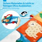 hahaland Kontrastbuch Baby – Stoffbuch mit Spiegel für Neugeborene 0-12 Monate – Bild 8