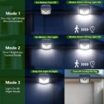 Giliwosy 4er Set Solarleuchten mit Bewegungsmelder – IP65 LED Wandleuchte für Aussen – Bild 4