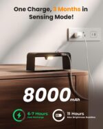 FULNIX LED-Wandleuchte mit Bewegungsmelder & Fernbedienung – 8000mAh Akku für Schlafzimmer – Bild 3