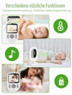 TakTark Babyphone mit Kamera 2,8" 720P HD – WLAN-frei mit 20h Akku & Nachtsicht – Bild 8