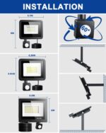 Realky LED Strahler 20W mit Bewegungsmelder – 2000LM Kaltweiß IP65 für Aussen – Bild 8