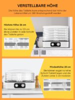 FOHERE Dörrautomat mit 5 Fächern & 360° Umwälztrocknung – Temperatur 35–70°C einstellbar – Bild 9