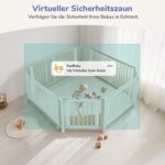jeeber 2K/3MP WLAN Babyphone mit 5-Zoll-IPS Monitor – 360° HDR-Nachtsicht & App-Steuerung – Bild 3