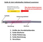 Personalisiertes Hundehalsband Biothane (XS–XXL) – Individuell bestickt mit Name & Telefonnummer – Bild 2