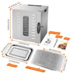 Kwasyo DA 1000 Dörrautomat Edelstahl – XXL-Kapazität 1,8 m² mit LED-Display & Rezeptheft – Bild 2