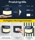 4er Set Solarlampen mit Bewegungsmelder 248 LEDs – IP65 Außenleuchte für Garten & Garage – Bild 5