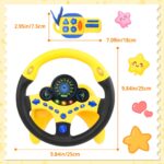 deAO Kinderlenkrad mit 360° Rotation – Fahrsimulator Spielzeug für frühe Entwicklung – Bild 3