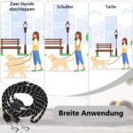 SYCozupy Hundeleine 3m verstellbar mit Doppelkarabiner – Premium Führleine für grosse Hunde – Bild 4