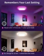 LuminexDesigns 24W LED Deckenleuchte RGB Dimmbar – 30cm Quadrat mit Fernbedienung & IP44 – Bild 5