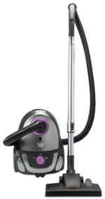 Bestron Bodenstaubsauger mit Beutel 750W – HEPA12 Filter & Teleskopstange, Lila/Silber