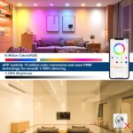HYDONG Smart LED Einbaustrahler 8W RGB mit Alexa & Bluetooth – 6er Set für Bad & Wohnräume – Bild 4