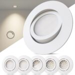 Scandinavian home Lysea 6er Set LED Einbaustrahler 230V Dimmbar – Warmweiss 3000K für Badezimmer
