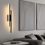 Riserva LED Wandleuchte 16W Warmweiß 3000K – Moderne Parallele Design Wandlampe 40cm Schwarz – Bild 9
