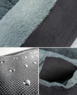 lionto Hundebett 90 x 70 cm mit Wendekissen – Komfortables Hundekörbchen für Hunde & Katzen – Bild 3