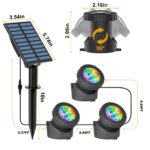 T-SUN Solar Teichbeleuchtung RGB mit IP68 – LED Unterwasserstrahler für Garten & Teich – Bild 7