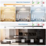 BLNAN 24W RGB LED Deckenleuchte Dimmbar – Moderne Panelleuchte mit Fernbedienung für jeden Raum – Bild 2