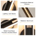 Mckalen 60cm LED Wandleuchte 24W 2700lm – Modernes Wandlicht Warmweiss 3000K – Bild 4