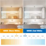 NIORSUN LED Spiegelleuchte 60cm 15W – Zweifarbige Temperatur IP44 Wasserdicht für Badezimmer – Bild 2