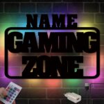 Namofactur Gaming-Zone-Wandschild 50x35cm mit LED – personalisierbar mit Wunschname – Bild 5