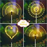 GIACOMO 4er Set Solarleuchten Pusteblume mit 120 LED & 8 Modi – Gartendeko für Aussen – Bild 6