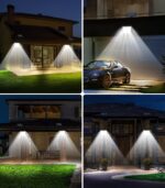 spqment Solar-Sicherheitsleuchte 288 LED mit Bewegungsmelder – IP65 Aussenstrahler für Garten & Garage – Bild 7