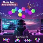 Nurkoo LED Hexagon RGB Panel 14er Set – Modulare Gaming Wandleuchte mit Musiksync – Bild 3