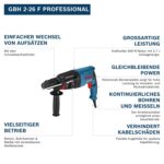 Bosch Professional GBH 2-26 F Bohrhammer 830W – SDS-plus Wechselfutter für Profis – Bild 3