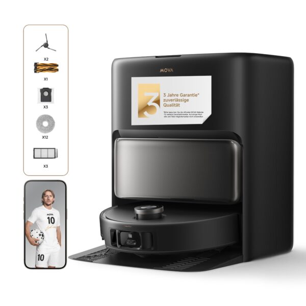 MOVA V50 Ultra Saugroboter mit 24.000 Pa & Warmwasser-Wischfunktion – Premium Reinigung