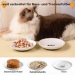 MLABINYA Keramik-Katzennapf Set 4er – Flach & Rutschfest für Katzen & kleine Hunde – Bild 5