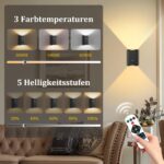 Toowell Akku-Wandleuchte mit Bewegungsmelder & Fernbedienung – 2er Set, 5000mAh – Bild 6