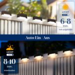 Solpex 8er Set LED Solarleuchten Außen – IP65 Wandleuchten mit Warmweiss für Garten & Terrasse – Bild 2