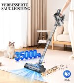 Syntecno Akku-Staubsauger Kabellos mit 35.000 Pa – 65 Min. Laufzeit für Tierhaare – Bild 3