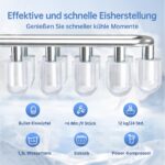 WIE Eiswürfelmaschine – 9 Würfel in 6 Minuten, 1,3 L Wassertank, leise Ice Maker – Bild 2